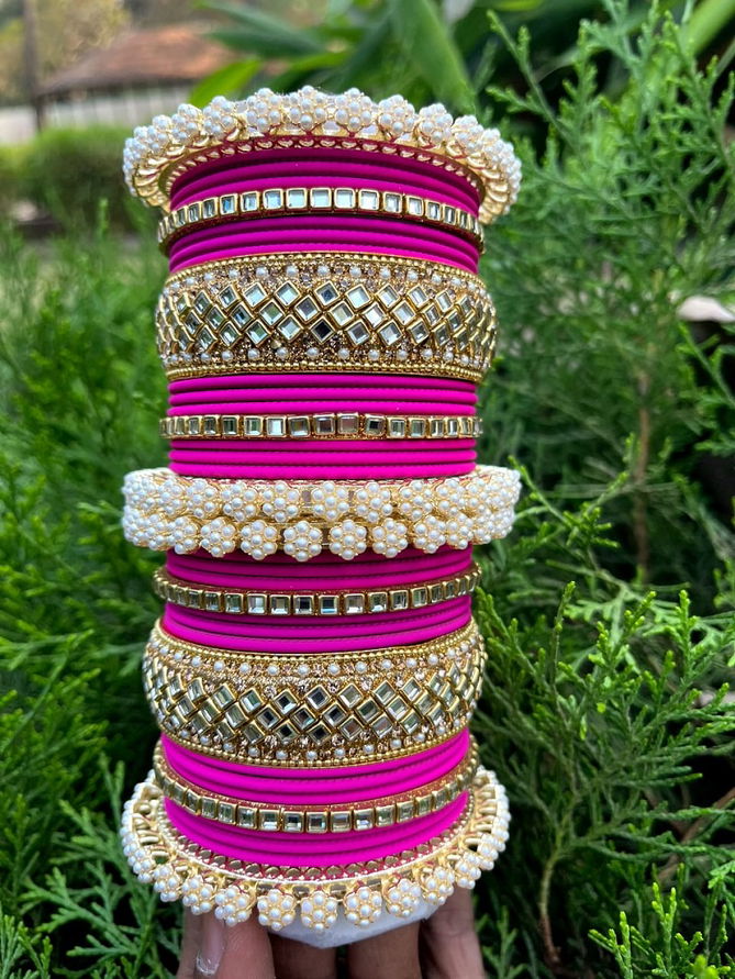 Designer Chudla Kada With Kundan Bangles Set 2 Wholesale Shop In Surat
